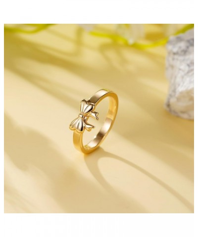 Bow Ring for Women Girl, Gold Bow Rings Jewelry 11 gold $10.79 Rings