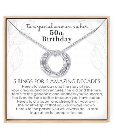 Birthday Gifts for Women Sterling Silver 30th 40th 50th 60th 70th 80th 90th Birthday Necklace For Her 3 4 5 6 7 8 9 Decade Je...