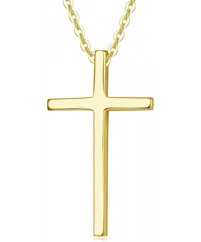 14K Solid White/Yellow Gold Small Crucifix Cross Pendant Necklace Fine Jewelry Faithful Valentines Day Gifts for Women Girls,...