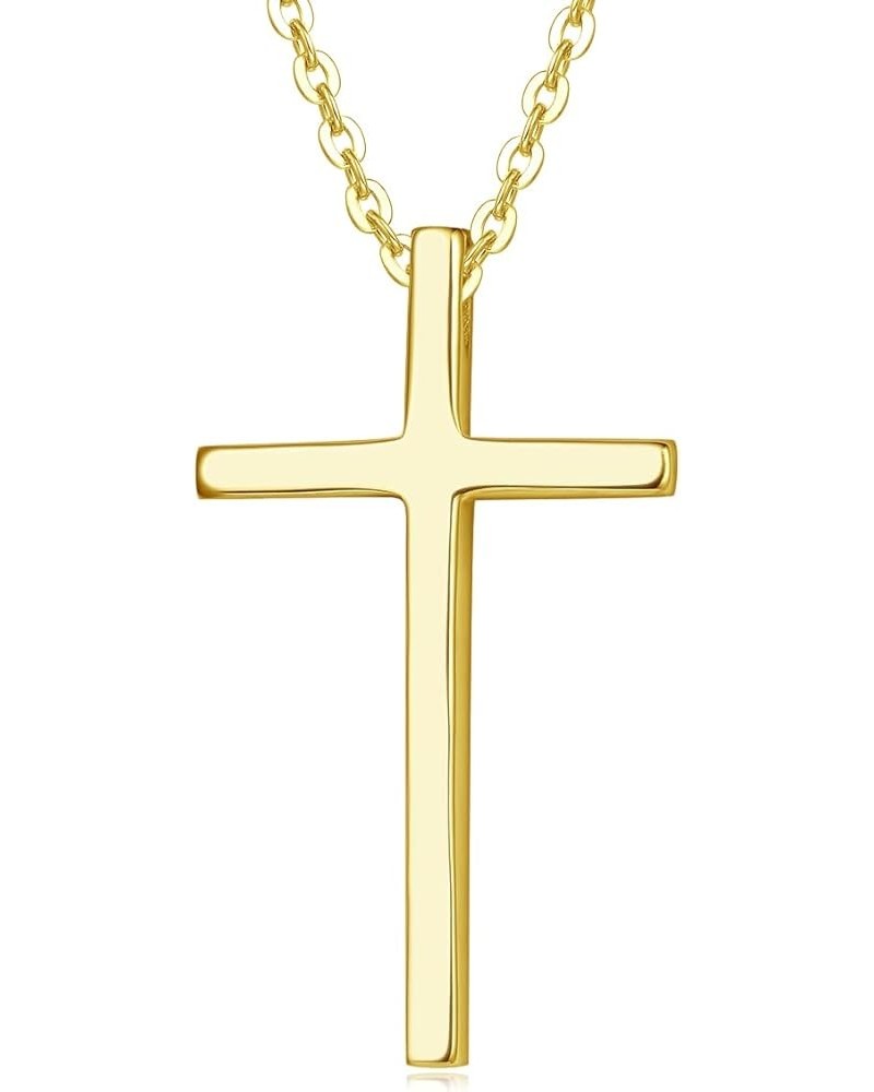 14K Solid White/Yellow Gold Small Crucifix Cross Pendant Necklace Fine Jewelry Faithful Valentines Day Gifts for Women Girls,...