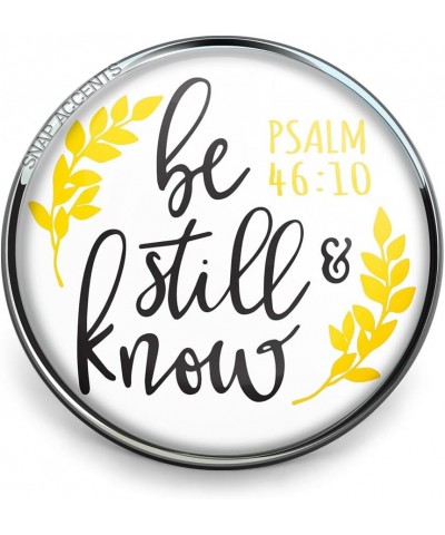 Choose a Color | Be Still Know God Snap Jewelry 18MM Bible Christian Ginger Charm Button Fits Bracelets, Necklaces, Keychains...