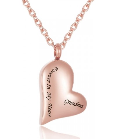 Forever in My Heart Cremation Jewelry for Human Ashes Dad/Mom/Grandpa/Grandma Keepsake Urn Necklace 316L Stainless Steel Memo...