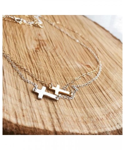 Cross Necklace for Women Gold Silver Cross Necklaces for Women Trendy Dainty Gold Necklace Sterling Silver Necklace for Men C...