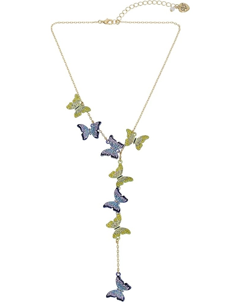 Womens Butterfly Necklaces Multi/Gold 2 One Size $28.62 Necklaces