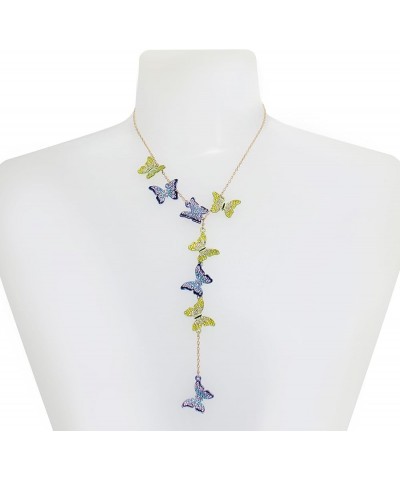 Womens Butterfly Necklaces Multi/Gold 2 One Size $28.62 Necklaces