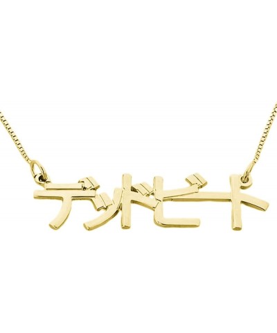 Personalized 925 Silver Sterling Nameplate Necklace Language Pendant Custom Made with Any Name Japanese Gold $19.99 Necklaces