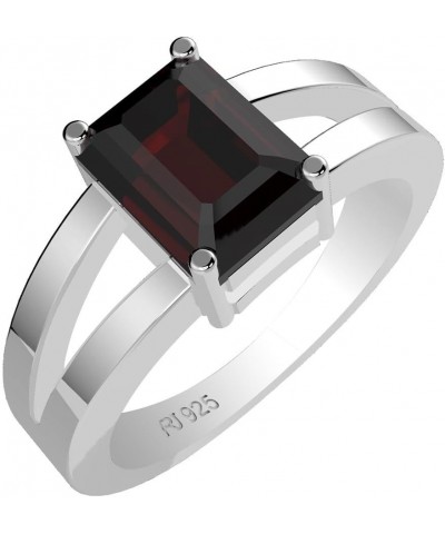 1.70ct Genuine Amethyst Moldavite Citrine Garnet Octagon & Solid .925 Sterling Silver Rings Garnet $12.74 Rings