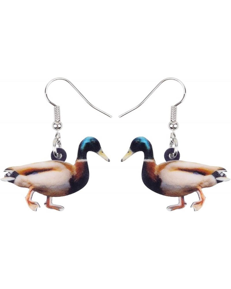 Acrylic Charm Cute Quacker Mandarin Mallard Duck Earrings Drop Dangle Jewelry Farm Decorations for Women Girls Funny Party Gi...