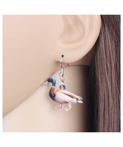 Acrylic Charm Cute Quacker Mandarin Mallard Duck Earrings Drop Dangle Jewelry Farm Decorations for Women Girls Funny Party Gi...