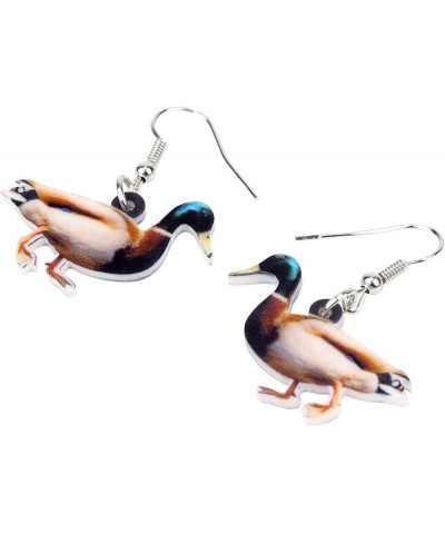 Acrylic Charm Cute Quacker Mandarin Mallard Duck Earrings Drop Dangle Jewelry Farm Decorations for Women Girls Funny Party Gi...