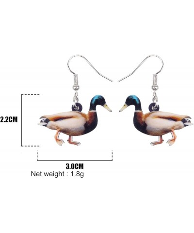 Acrylic Charm Cute Quacker Mandarin Mallard Duck Earrings Drop Dangle Jewelry Farm Decorations for Women Girls Funny Party Gi...