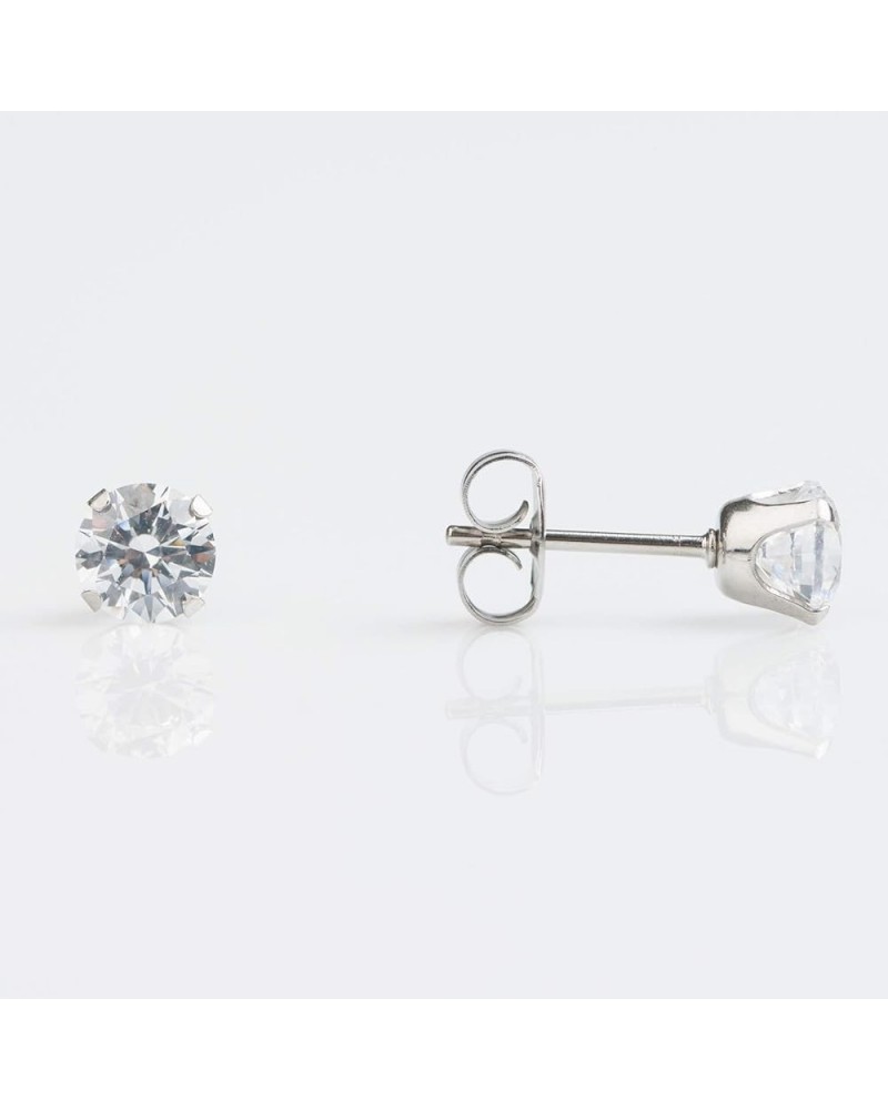 Sensitive Cubic Zirconia Stud Earrings | Hypoallergenic and Nickel Safe for Sensitive Ears | High Fashion Earrings for Women ...