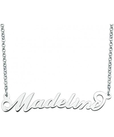 Name Necklace Personalized Gold Custom Name Plate Necklace Sterling Silver Madeline $19.37 Necklaces