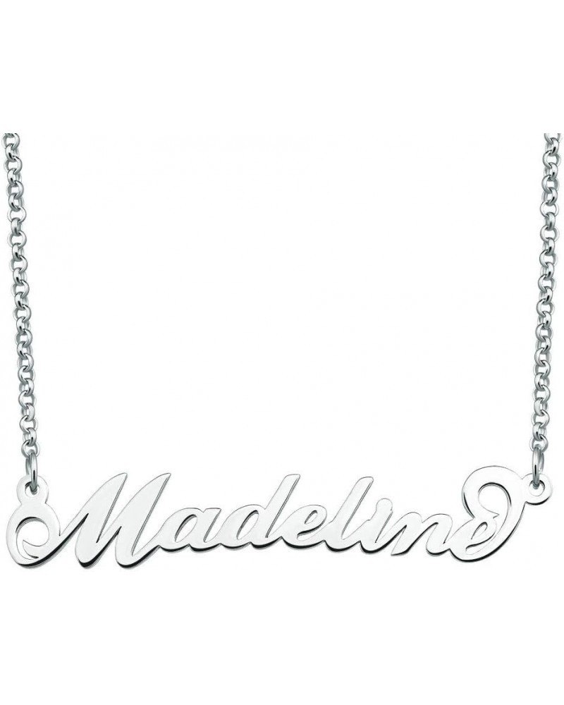 Name Necklace Personalized Gold Custom Name Plate Necklace Sterling Silver Madeline $19.37 Necklaces