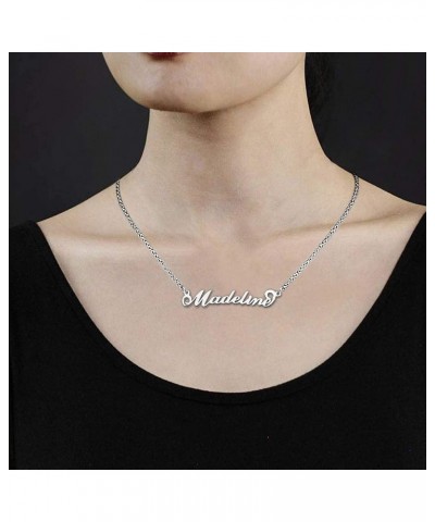 Name Necklace Personalized Gold Custom Name Plate Necklace Sterling Silver Madeline $19.37 Necklaces