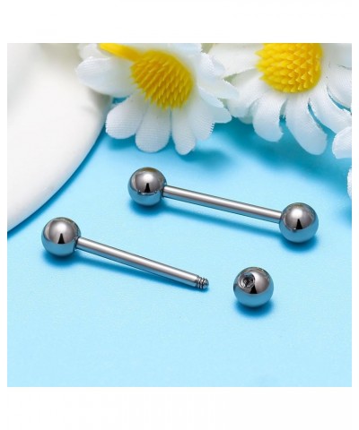 16G 14G Titanium NIpple Tongue Rings G23 Bridge piercing jewelry Nipple rings Bars 6mm 8mm 12mm 14mm 16mm 18mm 22mm 28mm 32mm...