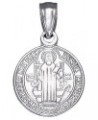 Sterling Silver Saint Benedict Medal Charm Small Pendant Necklace with Chain Without Chain $14.58 Necklaces