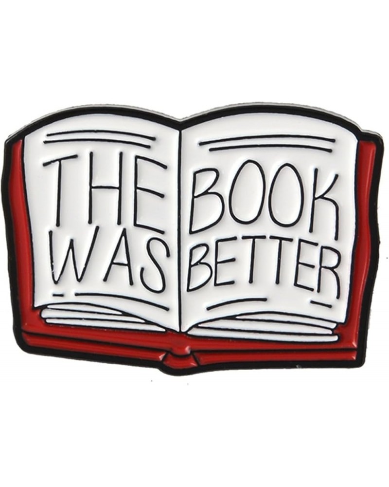 Enamel Pin for Book Lovers, Reading Lover Brooch Pins, Cute Funny Cartoon Books Brooch for Backpack Clothing, Gifts for Teach...