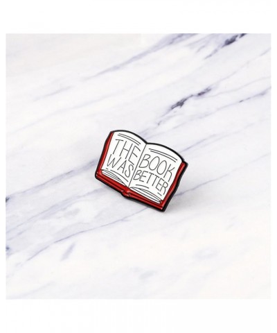 Enamel Pin for Book Lovers, Reading Lover Brooch Pins, Cute Funny Cartoon Books Brooch for Backpack Clothing, Gifts for Teach...