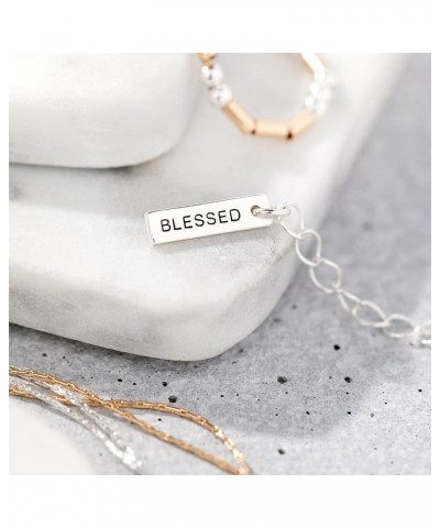 DEMDACO Morse Code Silver Gold Tone You're Strong Kind Blessed One Size Brass Fashion Necklace You're Blessed $10.23 Necklaces