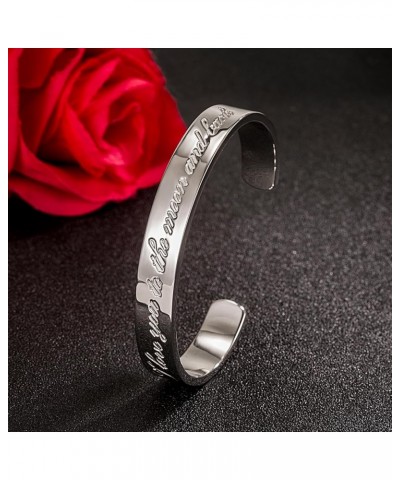 Men & Women 925 Sterling Silver Bangle-Engravable Adjustable Cuff Bracelet -8MM/10MM Couple Bracelet- Unisex Jewelry For Him/...