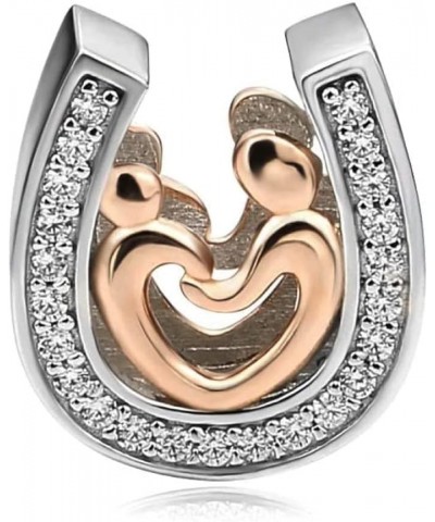 925 Sterling Silver Charm Bead fits Pandora Bracelets & Necklaces & More DIY Lucky Mom Baby Mothers Day $12.25 Bracelets