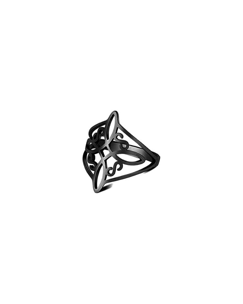 Witches Knot Ring Stainless Steel Witchcraft Celtic Amulet Ring Geometric Celtic Knot Ring Vintage Jewelry For Women 8 Style ...