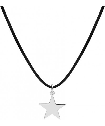 Y2K Star Pendant Necklace for Teen Girls Women, Punk Titanium Steel Star Necklace Jewelry y2k Accessories Leather Rope $7.27 ...