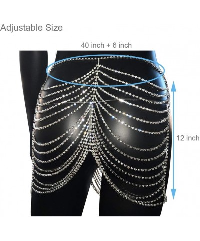 Crystal Body Chain Jewelry for Women Sexy Panties Rhinestone G String Thong Crystal Lingerie Belly Chain Waist Underwear Boot...