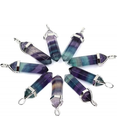 Gemstone Hexagonal Pointed Reiki Chakra Pendant Necklace 18 Fluorite $6.59 Necklaces