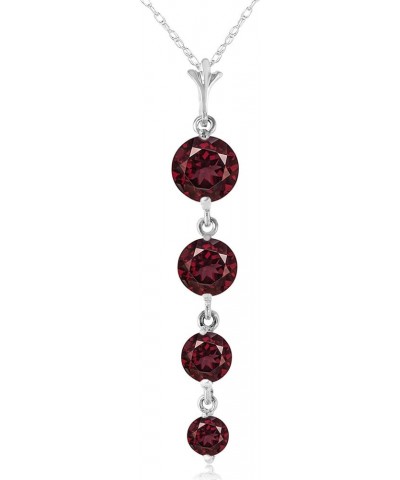 14k Yellow, White, Rose Gold Natural Garnets Drop Pendant Necklace White Gold 14.0 Inches $137.20 Necklaces