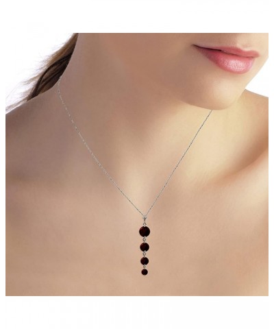 14k Yellow, White, Rose Gold Natural Garnets Drop Pendant Necklace White Gold 14.0 Inches $137.20 Necklaces