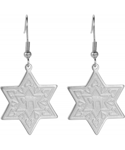 Star of David Earrings Drop Dangle Earrings for Women Israel Jewelry Jewish Earrings Hanukkah Gift Six pointed Star Stainless...