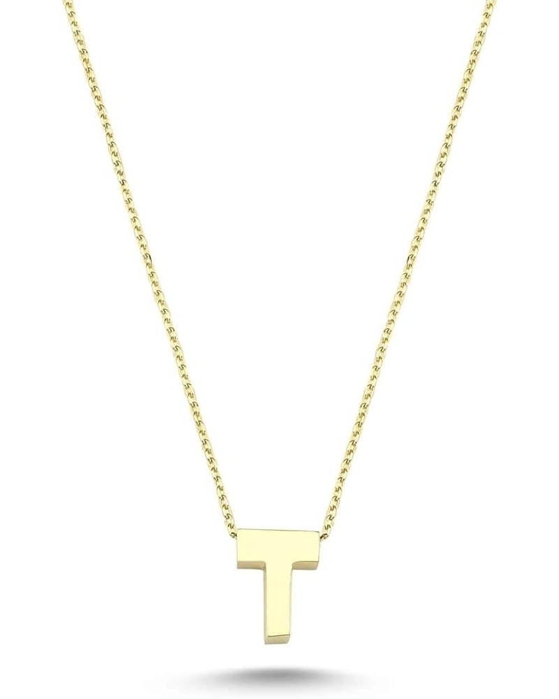 100% 14k Pure Gold Necklace - Non Tarnish Dainty Charm Personalized Initial Necklaces for Women, Teen Girls, Mom, Daughter, G...