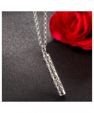 Women's Men's 925 Sterling Silver Necklace - Ethnic Style Openwork Cylinder Pendant Rolo Chain 18,20,22,24,26,28'' - Unisex S...