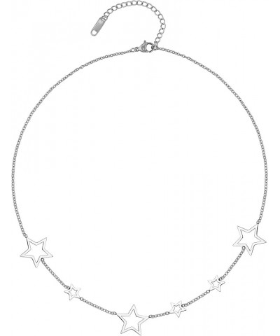 Y2k Silver Star Choker Necklace, Star Necklace Y2k, Y2k Necklaces, Star Jewelry, Christmas Jewelry Gift For Women 2 $7.79 Nec...