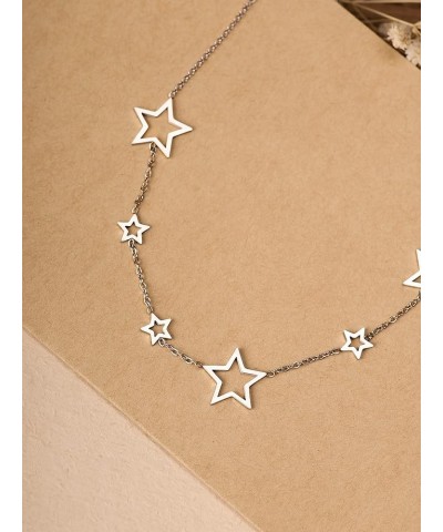 Y2k Silver Star Choker Necklace, Star Necklace Y2k, Y2k Necklaces, Star Jewelry, Christmas Jewelry Gift For Women 2 $7.79 Nec...