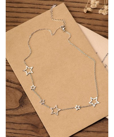 Y2k Silver Star Choker Necklace, Star Necklace Y2k, Y2k Necklaces, Star Jewelry, Christmas Jewelry Gift For Women 2 $7.79 Nec...