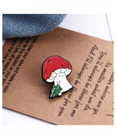 Brooches Pin Cute Lapel Brooch Mushroom and Froggo Lapel Pin Badge Pin Collar Brooch Enamel Pin $3.57 Brooches & Pins