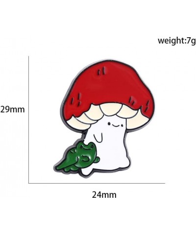 Brooches Pin Cute Lapel Brooch Mushroom and Froggo Lapel Pin Badge Pin Collar Brooch Enamel Pin $3.57 Brooches & Pins