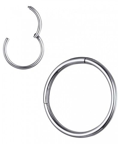 Nose Rings for Men Women Surgical Stainless Steel Body Piercing jewelry Tiny Wrap Hoop Hinged 18G 20G Lip Earring Nostril Nos...