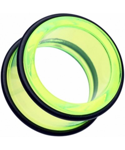 Basic Acrylic No Flare Ear Gauge WildKlass Tunnel Plug (Sold as Pairs) 15/32" (12mm) Green $10.79 Body Jewelry