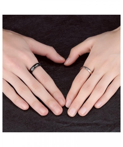 Couples Her King and His Queen Enagagement Bridal Ring Set 2PCS, Black Rose Gold Color His 11 Her 5 $9.85 Bracelets