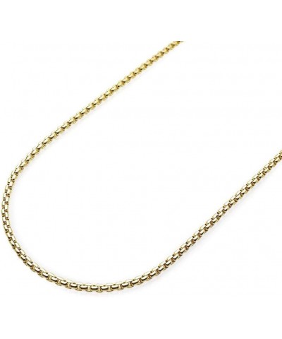 10K Yellow Gold 1.8mm, 2.5mm, or 3.5mm Round Box Chain Necklace - Multiple Lengths Available - Yellow Or White 1.8MM, Yellow ...