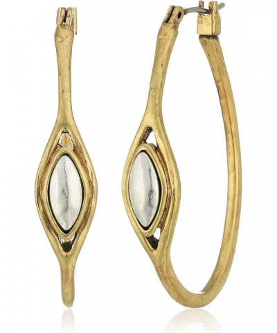 Two-Tone 1-1/2" Hoop Earrings $12.85 Earrings