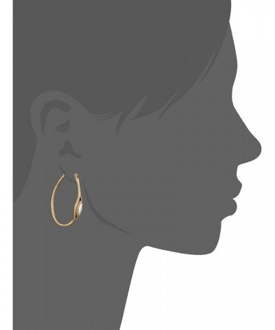 Two-Tone 1-1/2" Hoop Earrings $12.85 Earrings