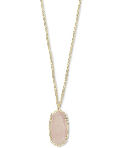 Rae Long Pendant Necklace for Women GOLD-PLATED - ROSE QUARTZ $34.65 Necklaces