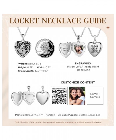 Custom Locket Necklace Store Urn Heart Necklace for Ashes with QR Code for Online Customize More Themes Photo Books - Memoria...