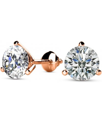 3/4-5 IGI Certified LAB-GROWN Round Cut Diamond Earrings 3 Prong Screw Back Luxury Collection (D-E COLOR, VS1-VS2 CLARITY) 1....