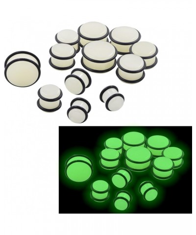 24PC Big Gauges Acrylic Tapers Kit Ear Stretching 00G-20mm Earrring Plug Tunnels Piercing Set Glow in Dark $10.79 Body Jewelry